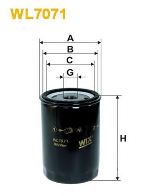 WIX FILTERS wl7071 -  Фильтр масляный двигателя